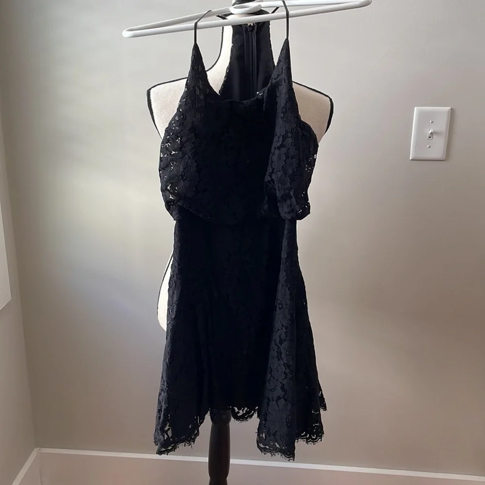 Joie Nanon B black lace sleeveless mini dress - Picture 9 of 16